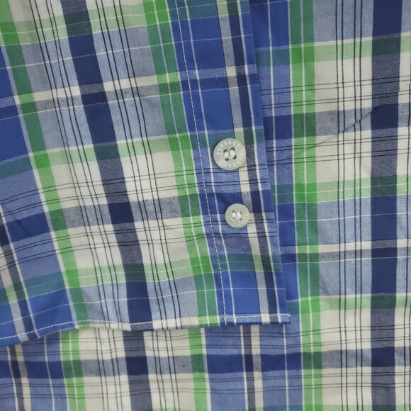 *RARE* Gianni Versace K2000 Plaid Shirt Mens XL Green Blue - Picture 10 of 13